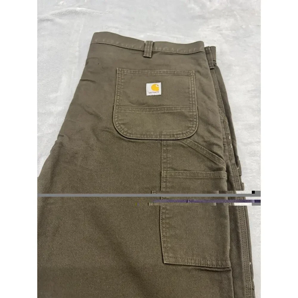 NEW Carhartt Mens Relaxed Fit Twill Utility Work Pants Dark Olive B324-M 44x32